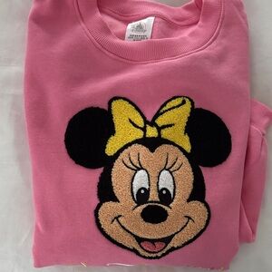 Disney parks. Disney World Minnie Mouse pink Sweatshirt unisex medium new